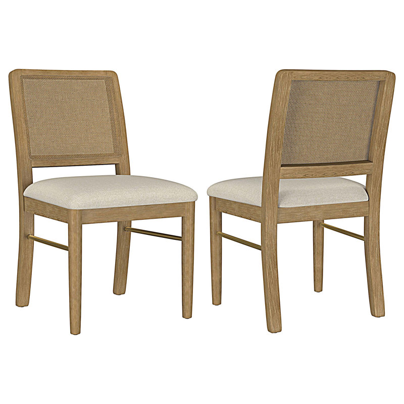 Chaise d'appoint rembourrée, ensemble de 2