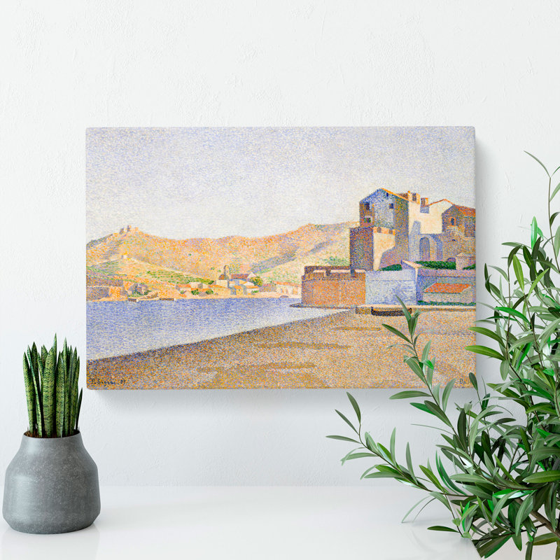 The Town Beach by Paul Signac - Wrapped Canvas Painting, 50cm H x 76cm W x 3cm D