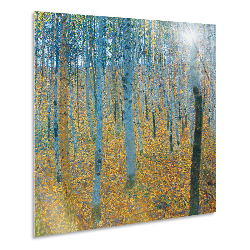 Beech Forest by Gustav Klimt - No Frame Painting on Plastic / Acrylic, 65cm H x 65cm W