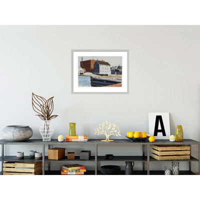 «Rockland Harbor» par Edward Hopper - impression giclée sur cadre