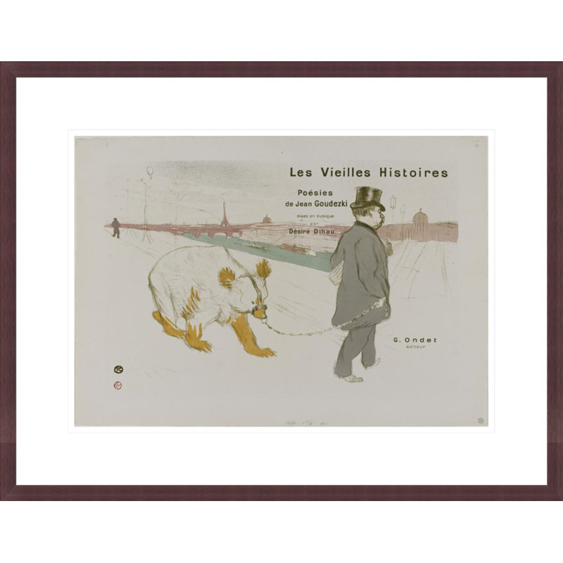 Anciennes histoires (Les Vielles histoires) par Henri de Toulouse-Lautrec, impression giclée encadrée, H 17 po x l 21,75 po