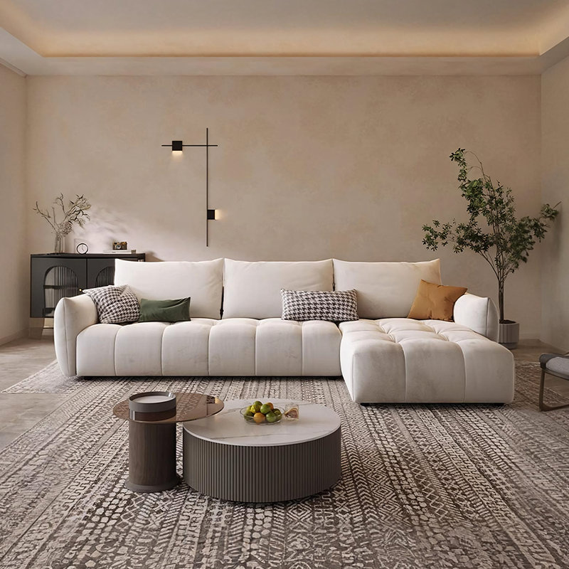 Velvet Sofa, 4-seater 329cm(Right Hand Facing Corner)