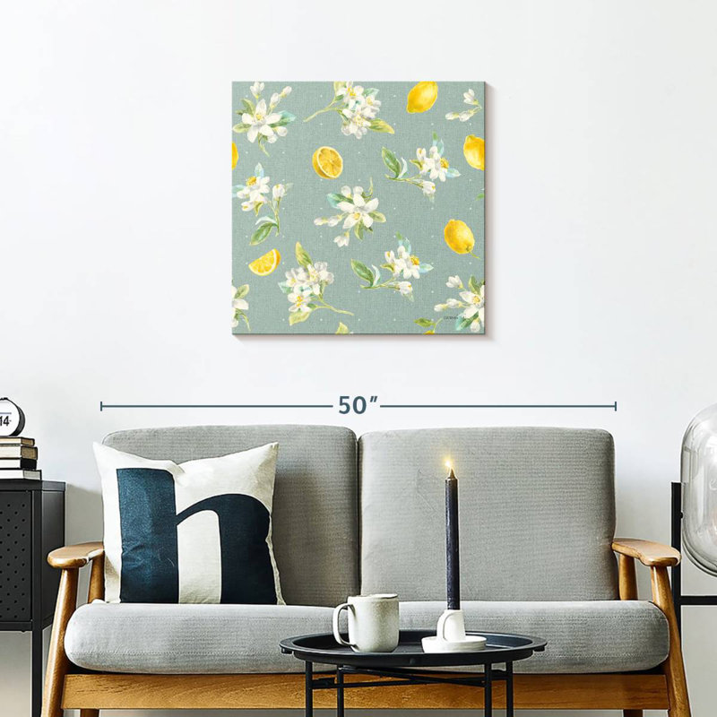 Floursack Lemon Pattern II, 24" H x 24" W