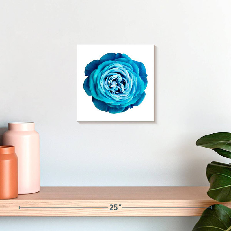 Harnek Gradient Blue Rose, 10" H x 10" W