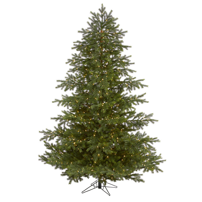 7.5' Lighted Artificial Spruce Christmas Tree