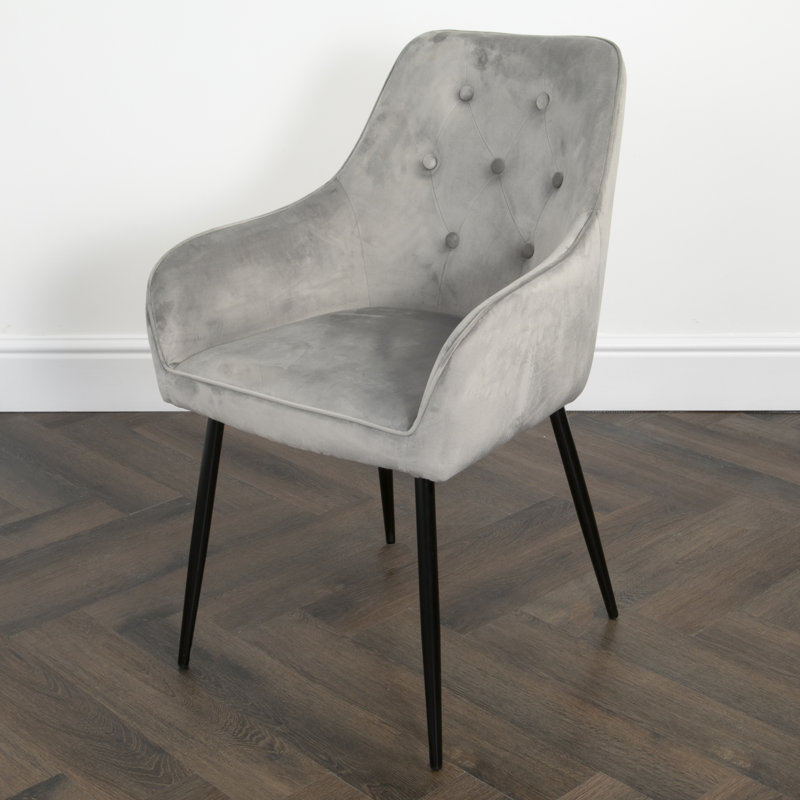 Parkview Tufted Wingback Side Chair, Grey