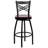 Cammie 'X'' Back Swivel Metal Barstool-105662712-105662716