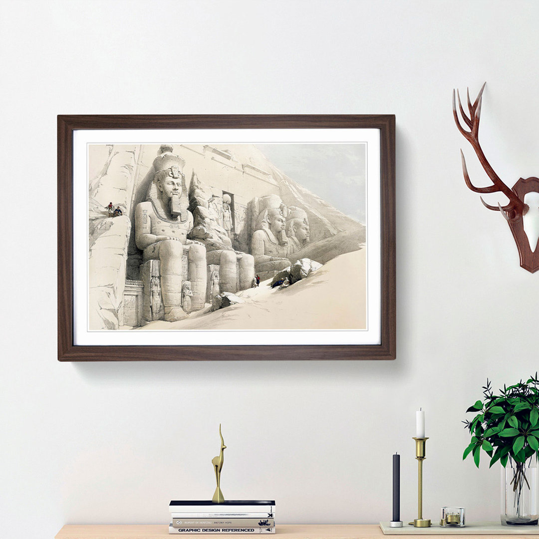 The Great Temple of Aboosimble Nubia by David Roberts - Picture Frame Painting Print