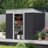 Metal Lean To Garden Shed, Outdoor Storage Shed, Garden Tool House With Double Sliding Doors, 2 Air Vents For Backyard, Patio-113767423-113767425