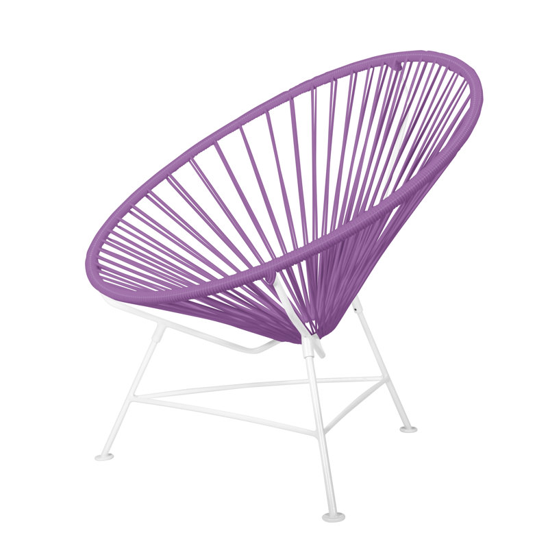 Innit Indoor Handmade Lounge Chair, Orchid/White