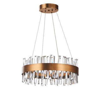 Luminaire suspendu tambour 1 lumière DEL unique