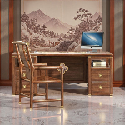 New Chinese style office desk and chair set
