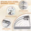 Stainless Steel Corner Shower Caddy, Wall-Mounted Triangular Shower Basket 2 Pack-159225959