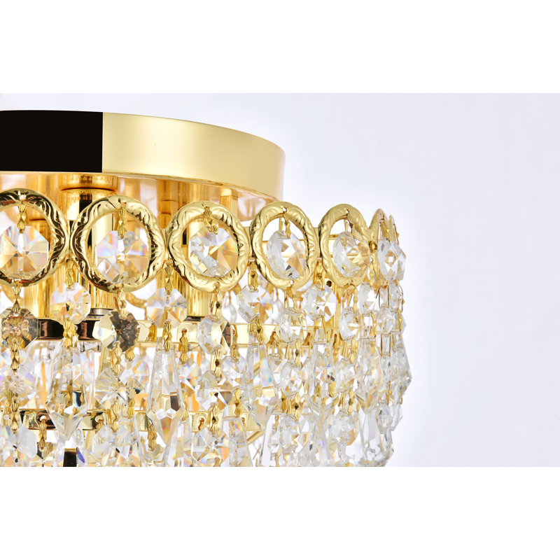 Plafonnier encastré 4 lumières 12 po Stoltz, Or