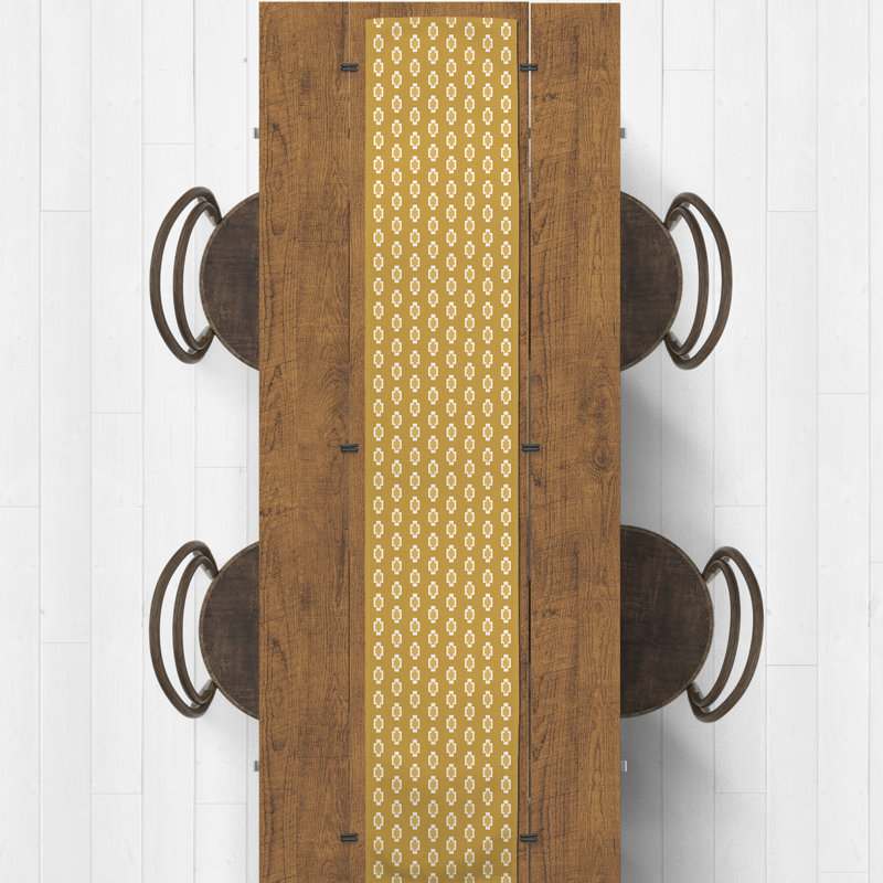 Chemin de table géométrique Mizell, L 90 po x l 16 po