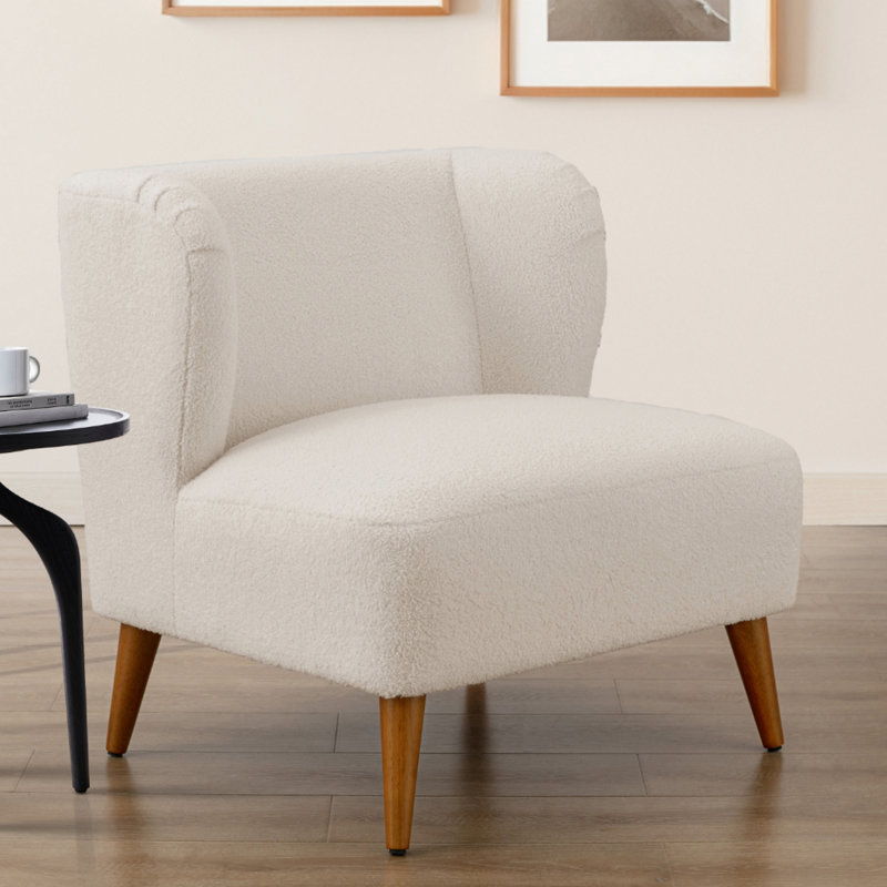 Fauteuil d'appoint Veda Boucle - blanc laiteux
