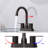 2 Handles Bathroom Sink Faucet, Oil Rubbed Bronze Centerset RV Bathroom Faucets For 2/3 Hole-125231484-125231483