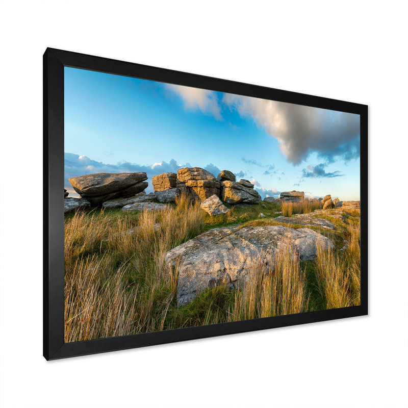 Shrublands on Arkansas Desert sur toile, H 12 po x l 20 po x P 1 po, Cadre photo noir