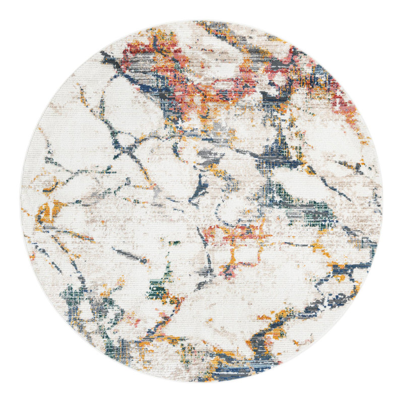 Tapis abstrait Caparro, Rond 7 pi 3 po
