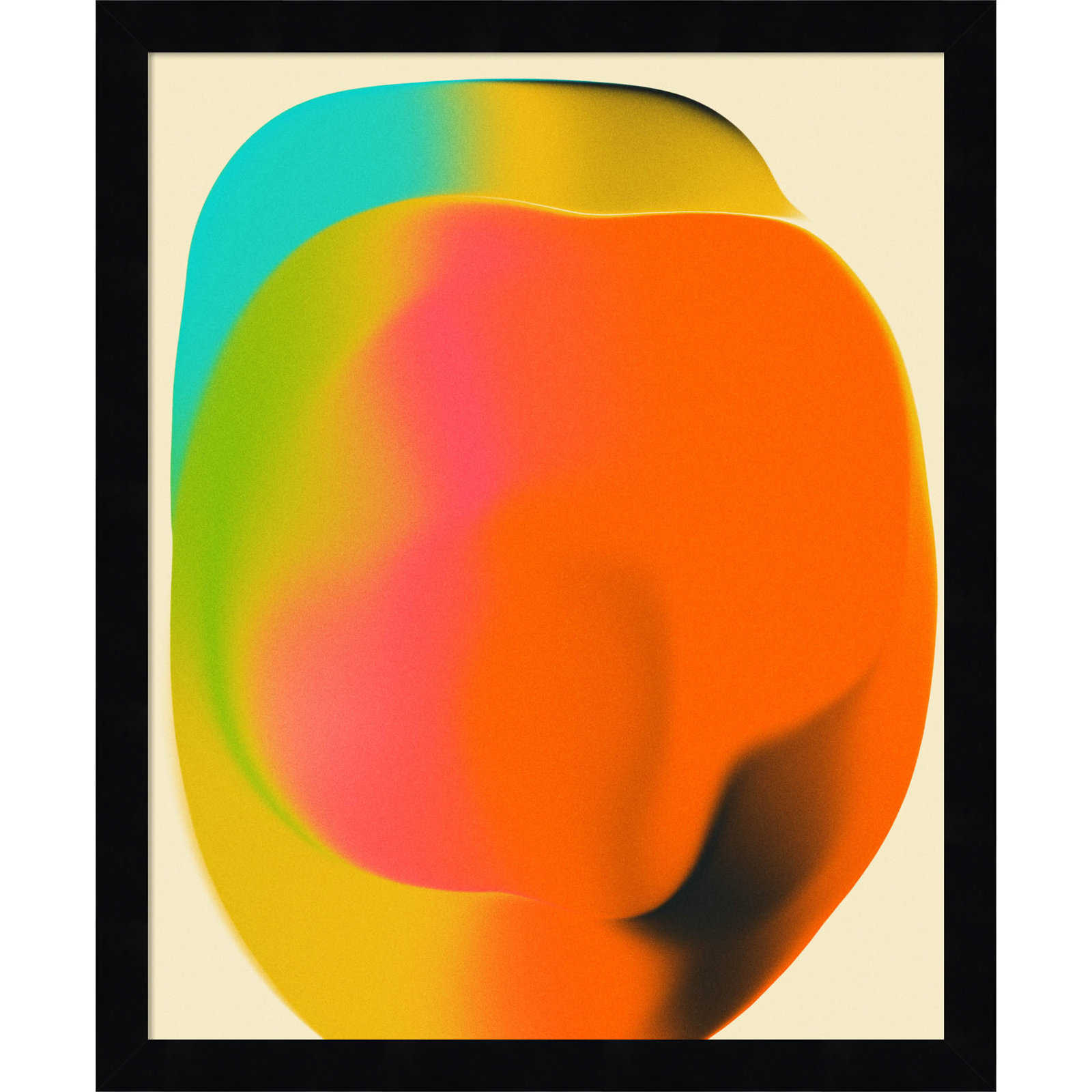 Smudge 2 by Jazzberry Blue, Black Framed, 17" H x 14" W