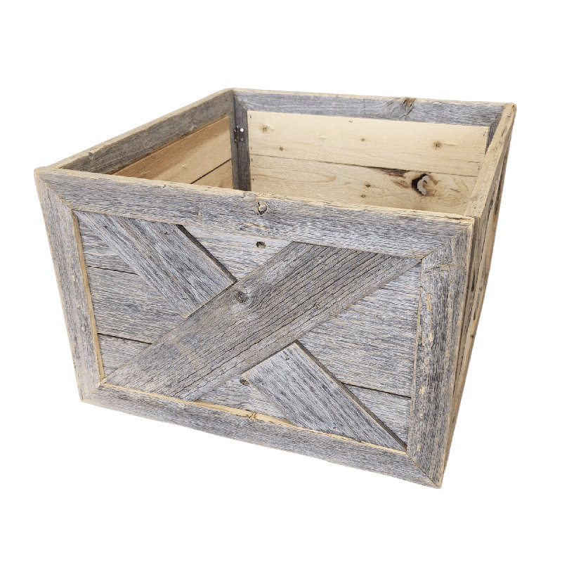 Arbre de Noël Rockin 'Wood Barnwood, H 11,5 po x l 17,5 po x P 17,5 po