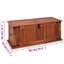 Coffre de rangement Lewes vidaXL, coffre de rangement en bois d'acacia massif avec deux poignées latérales, conception verrouillable, armoire de rangement fabriquée à la main avec plateau plat stable, table de rangement-1281459237