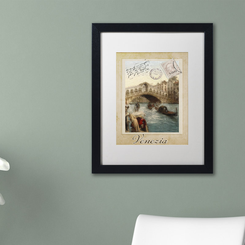 Jadaya «European Holiday I», impression encadrée, Blanc, H 20 po x l 16 po x P 0,5 po, Cadre brun