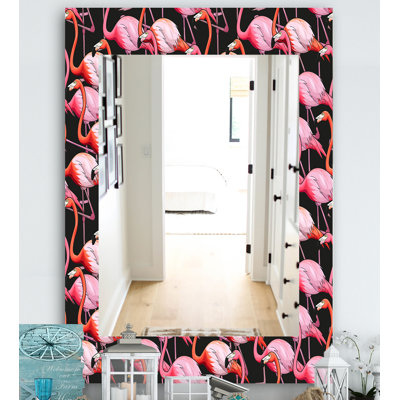 Miroir mural 3 éclectique flamant rose