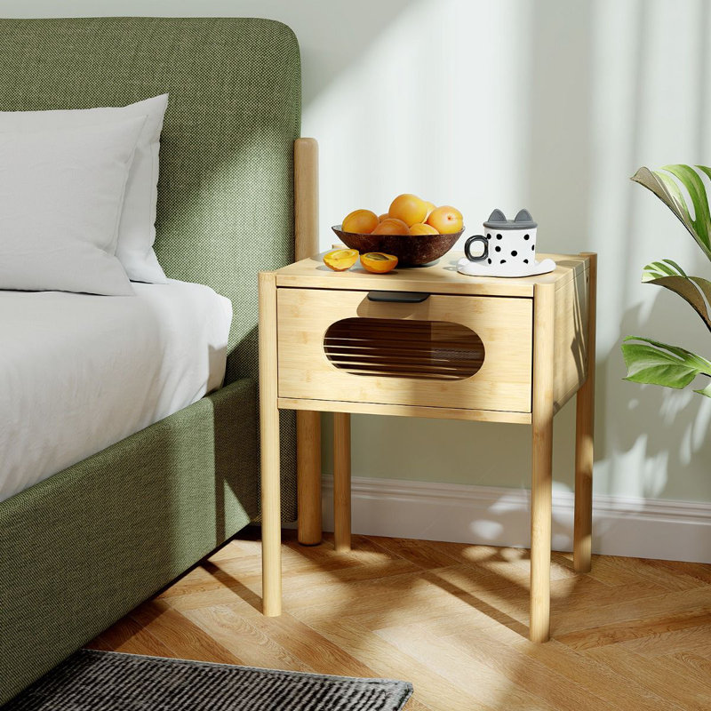 40cm W Manufactured Wood Bedside Table