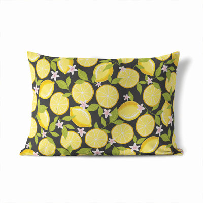 Lemons Coastal Outdoor Lumbar Pillow
