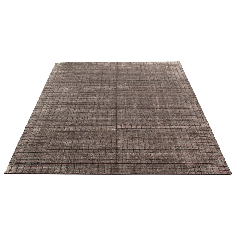 Tapis gris unique de 7 pi 8 po x 9 pi 4 po Kashkuli Gabbeh
