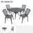 Algrid 4 - Person Patio Dining Set with Round Table-427661279