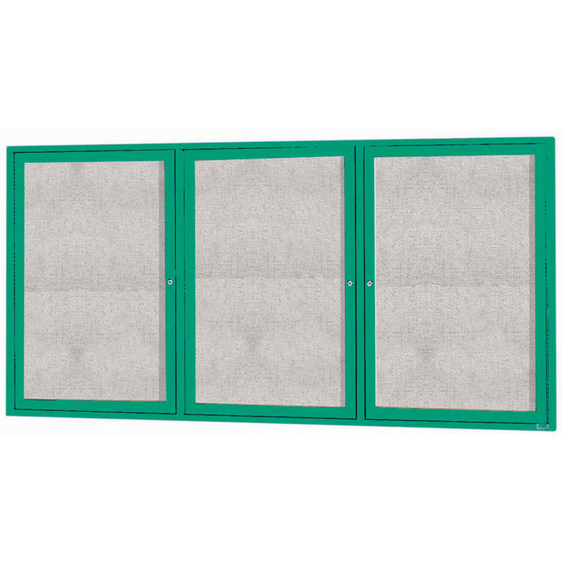 Tableau d'affichage mural extérieur pour l'extérieur, Vert, Trois, H 36 po x l 72 po