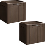 30 Gallon Waterproof & UV Resistant Lockable Deck Box ( Set Of 2 )