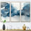 À travers les nuages bleus saphir II À travers les nuages bleus saphir II - 3 pièces, reproduction sur toile