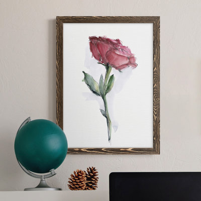 Watercolor Floral Contour II - peinture sur toile encadrée
