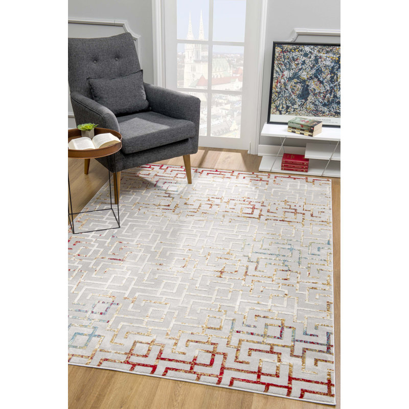 Jeanetta Geometric Indoor Rug, Rectangle: 5'3" x 7'7"