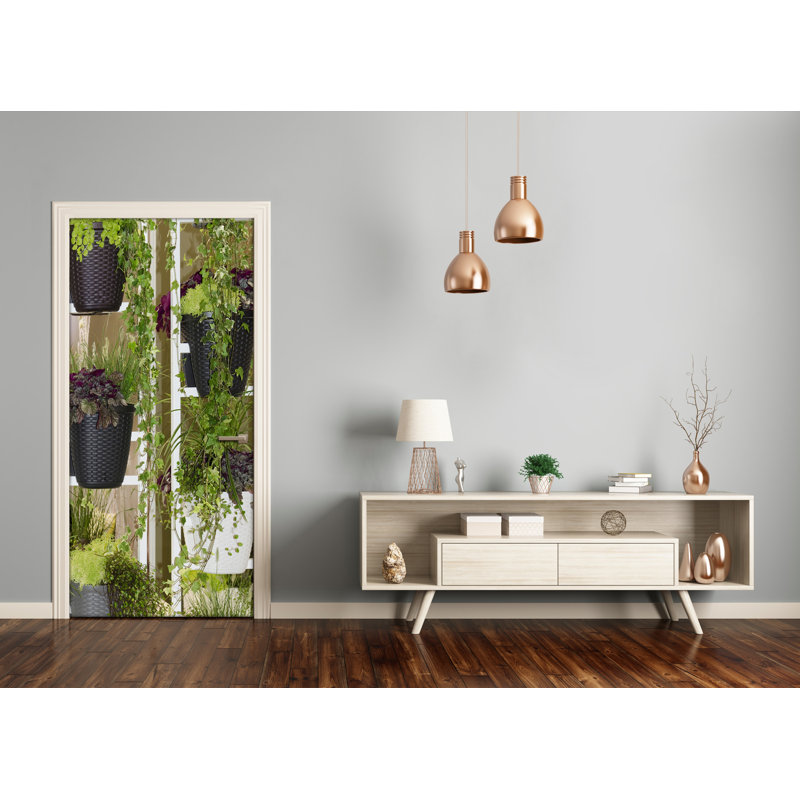 Flower Bed Door Decal