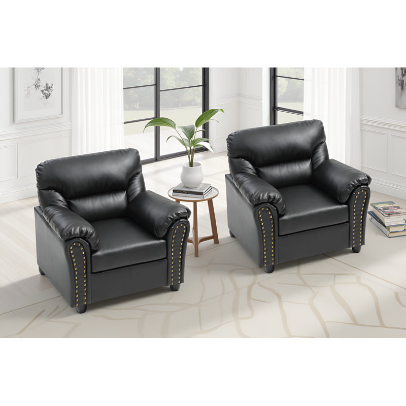 Ensemble de 2 chaises en simili cuir Kuopio