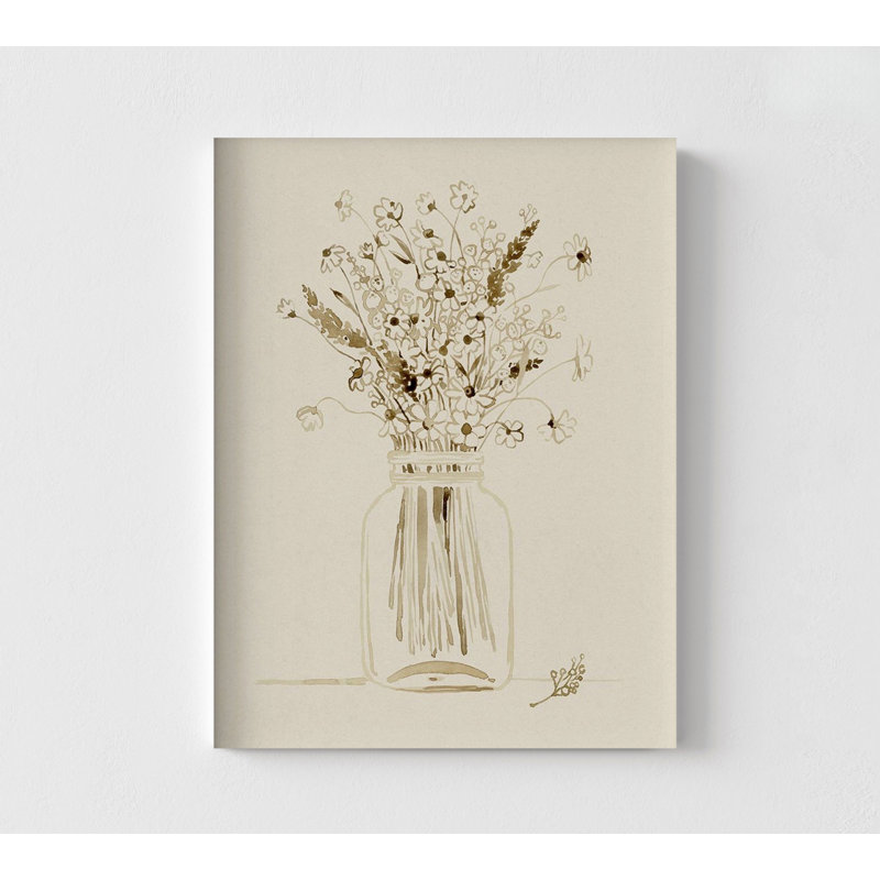 Reproduction florale beige, affiche encadrée de fleurs dans un pot, affiche d'art nature, impression de fleur délicate, impression de cadeau de fleuriste, art mural encadré