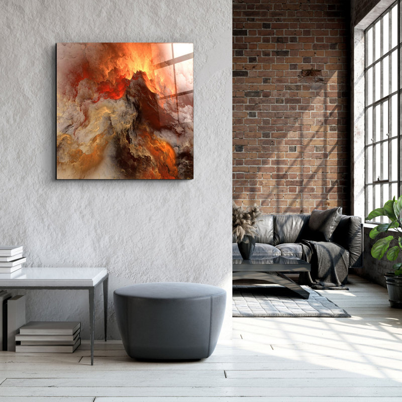Stunning Decorative Tempered Glass Painting, 19.7 x 19.7 Inches | 100% Tempered Glass, Thickness: 0.16 Inches | UV Printing for Vibrant Colors | Perfect for Home Décor, Living Room or Office Wall Art