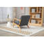 Chaise d'appoint Mid-Century moderne avec structure en bois, chaises de salon rembourrées avec coussin de taille-1895110306
