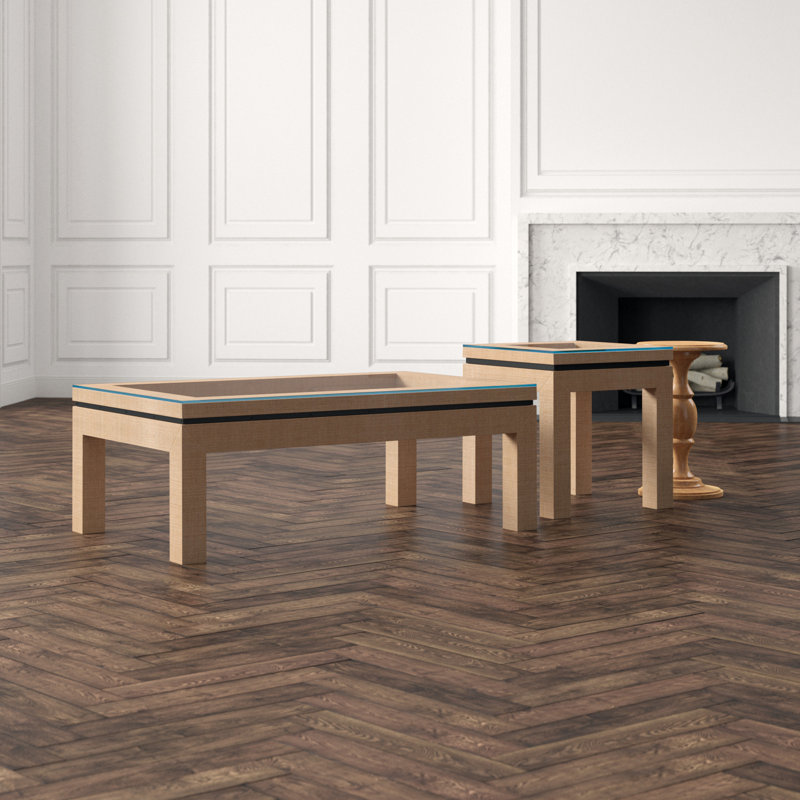 Newport 3 - Piece Solid Wood Coffee Table Set, Marine