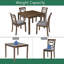 Ensemble de table de salle à manger 5 pièces en bois avec 4 chaises
