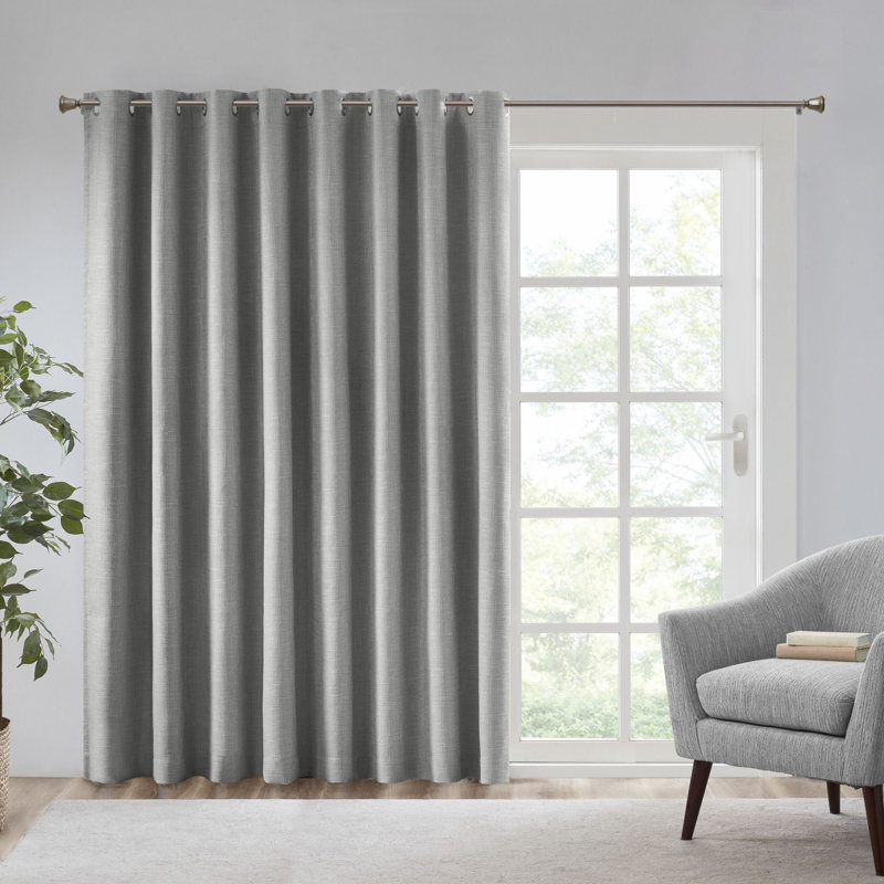 Rideau simple occultant avec œillets Maya, Gris, L 50 po x L 84 po