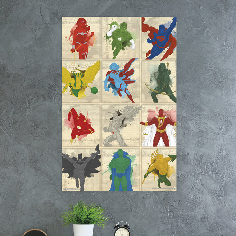 « justice league »-impression simpliste sur papier grille