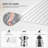 Shower Head Rainfall, 12 Inch Extra Large Square Stainless Stee High Pressure Rainfall Showerhead, Ultra Thin, Universal Ceiling or Wall Mount, Chrome-121279687