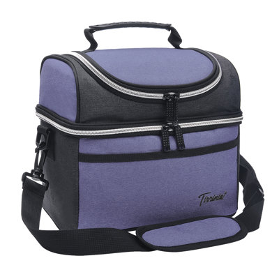 Sac isotherme isolé, boîte à lunch isotherme pour bento pour femmes, hommes, adultes, sac de bureau 10,2 po x 7,5 po x 9 po