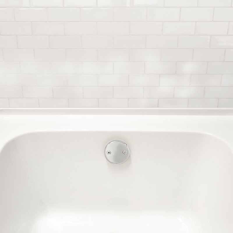 Façade de baignoire 3-1 / 8 "à deux trous et vis, Laiton antique