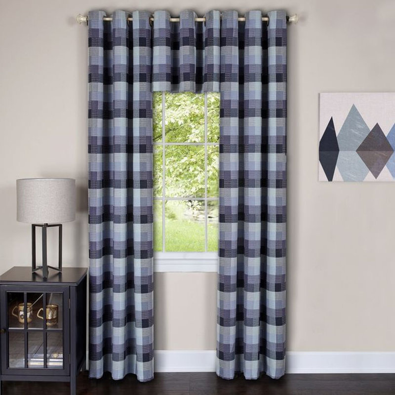 Panneau de rideau simple semi-diaphane avec œillets Assel, l 42 po x L 63 po